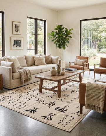 5' 10 x 7' 9 Hand Knotted Kilim Suzani Wool Rug