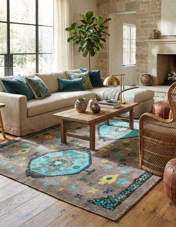 9' 9 x 12' Hand Knotted Moroccan Wool Rug