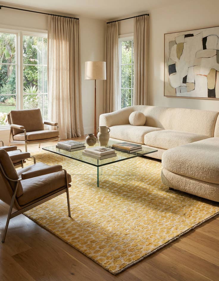 Detail image of 9' 1 x 12' 1  Hand Knotted Darya Wool Rug