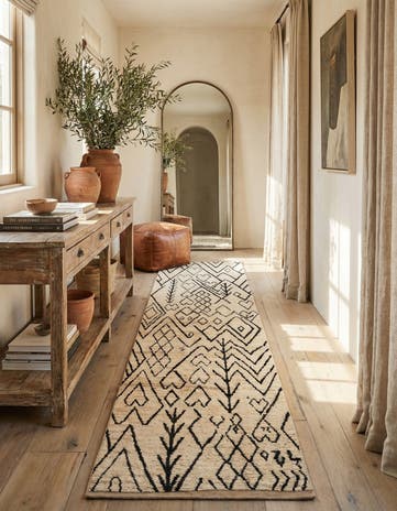 3' 4 x 12' 6 Hand Knotted Moroccan Wool Runner Rug