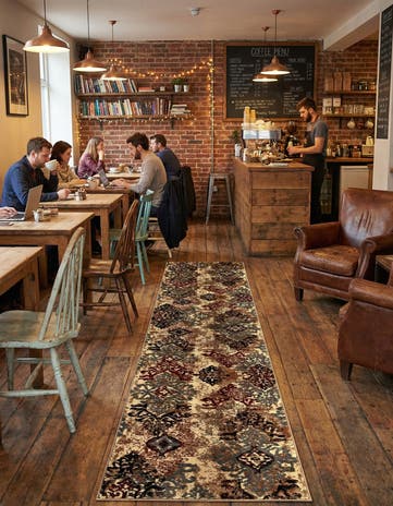 2' 7 x 12' Coffee Shop Runner Rug