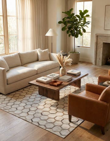 5' x 8' 2 Cowhide Rug