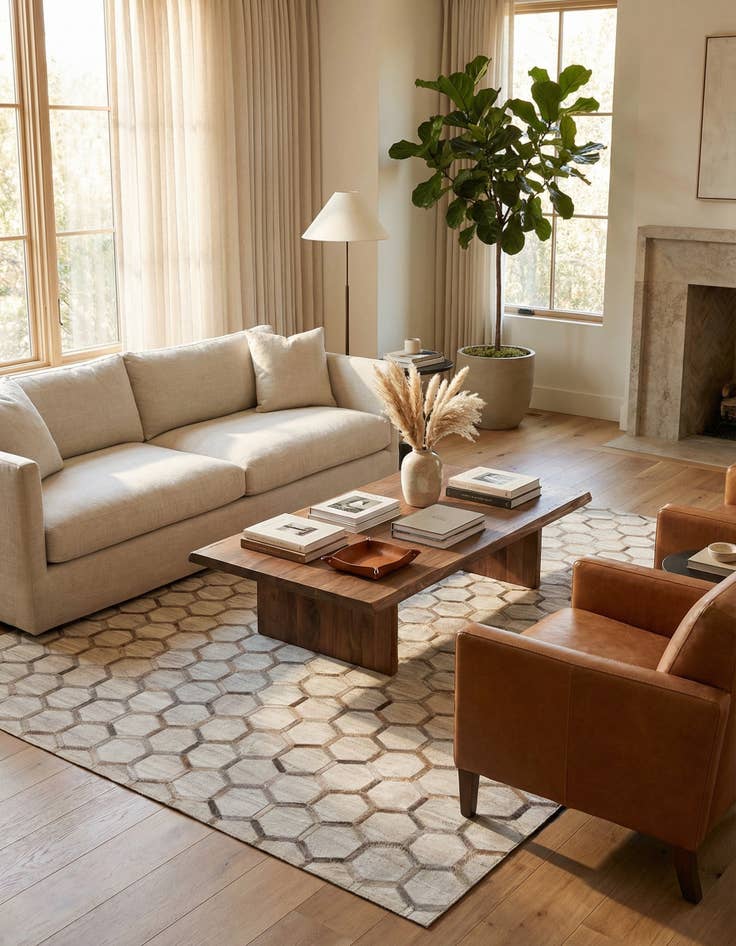 Detail image of 5' x 8' 2 Cowhide Rug