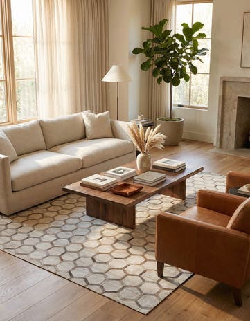5' x 8' 2 Cowhide Rug