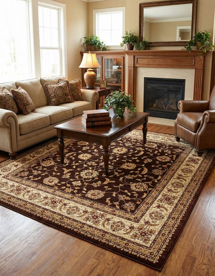 Detail image of 10' x 10' Classic Agra Square Rug