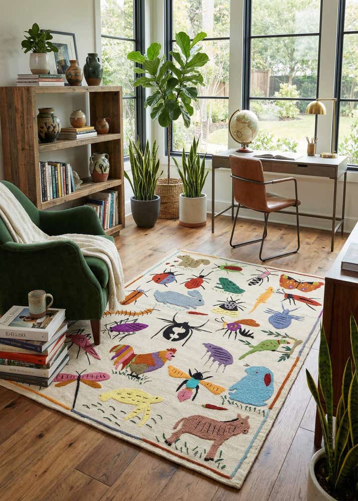 3' 10 x 5' 8 Hand Knotted Marok Kilim Rug