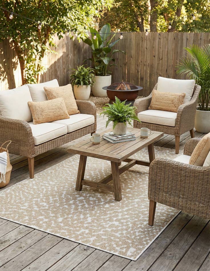 Detail image of 5' 3 x 8' Easy-Clean Safari Indoor / Outdoor Rug