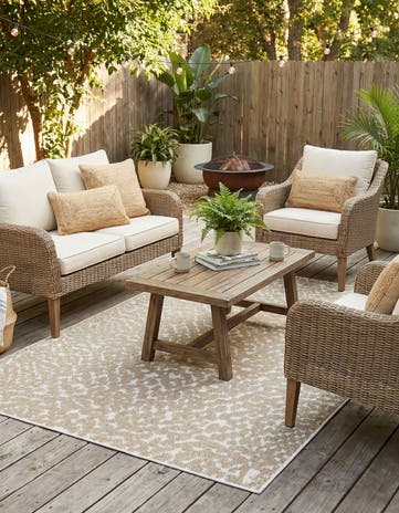 5' 3 x 8' Easy-Clean Safari Indoor / Outdoor Rug
