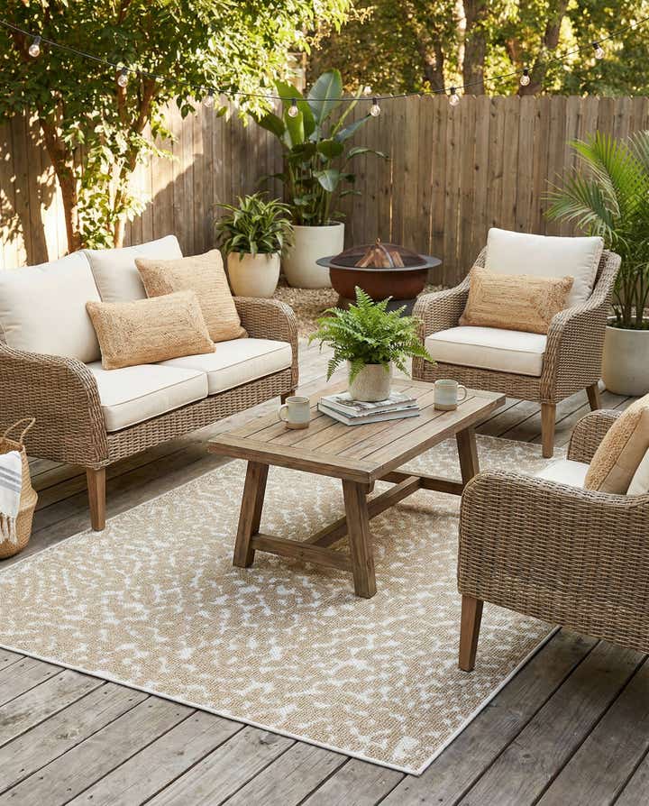 5' 3 x 8' Easy-Clean Safari Indoor / Outdoor Rug