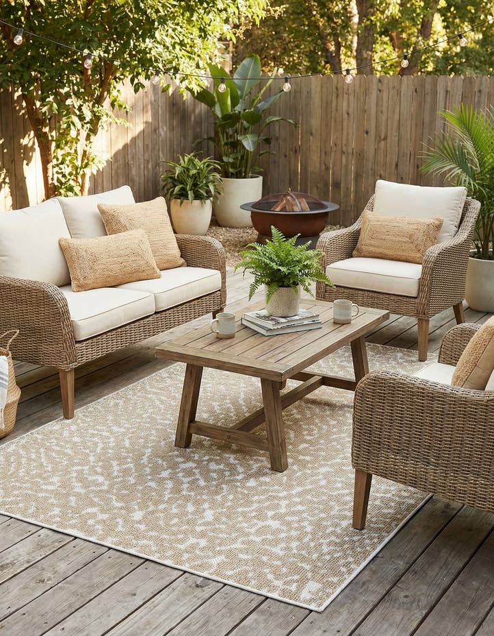 5' 3 x 8' Easy-Clean Safari Indoor / Outdoor...