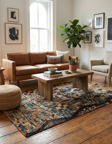 5' 1 x 7' 6 Hand Knotted Moroccan Wool Rug