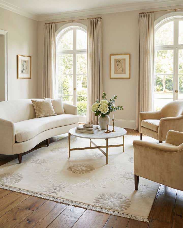 5' 5 x 8' Hand Knotted Darya Wool Rug