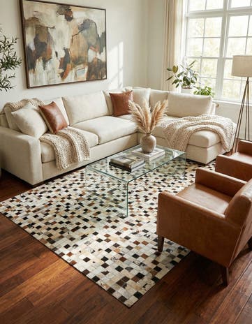 5' x 7' 10 Cowhide Stocks Rug