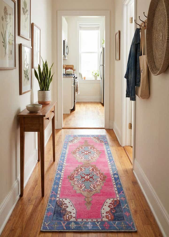 2' x 6' Washable Timeless Runner Rug