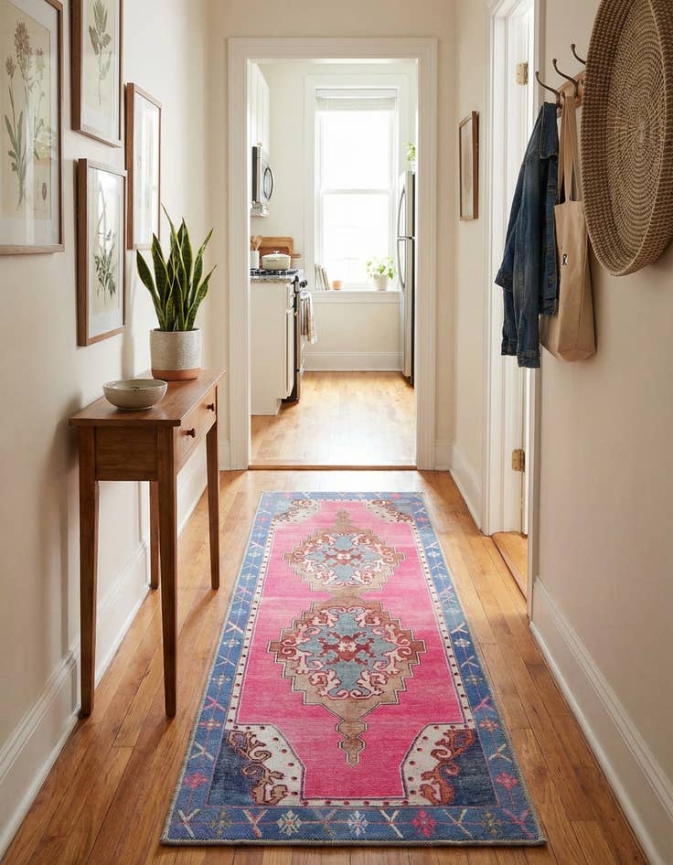 Detail image of 2' x 6' Washable Timeless Runner Rug