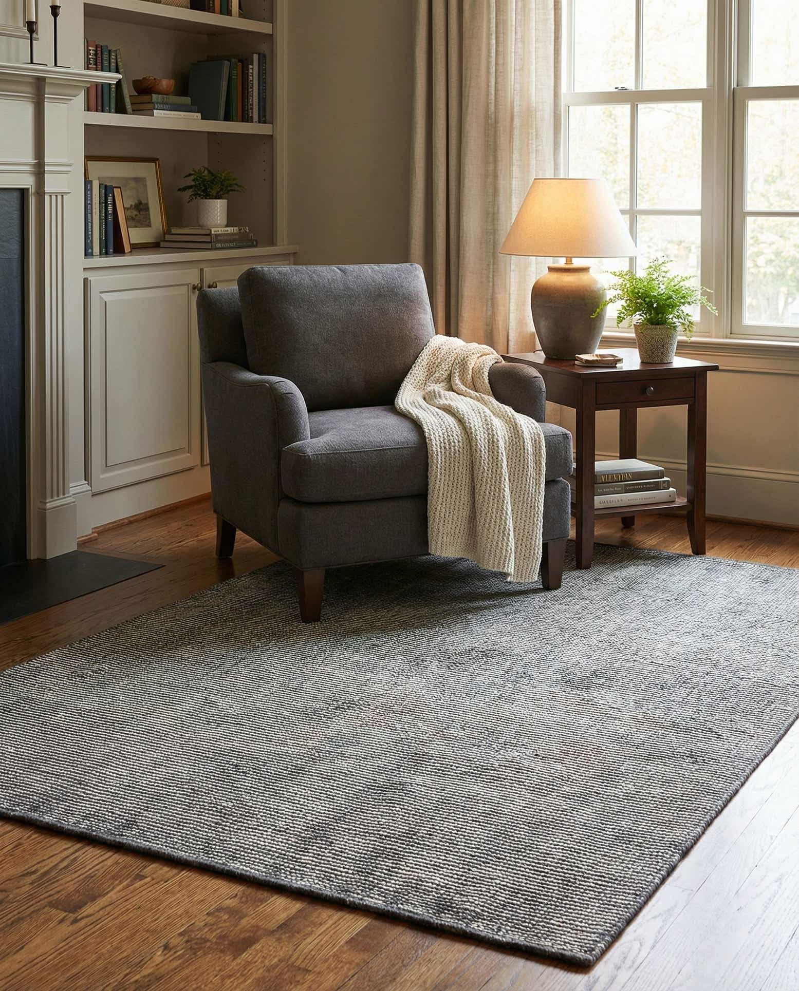 4' 1 x 6' 1 Hand Woven Jill Zarin English Manor Farmhouse Wool Rug