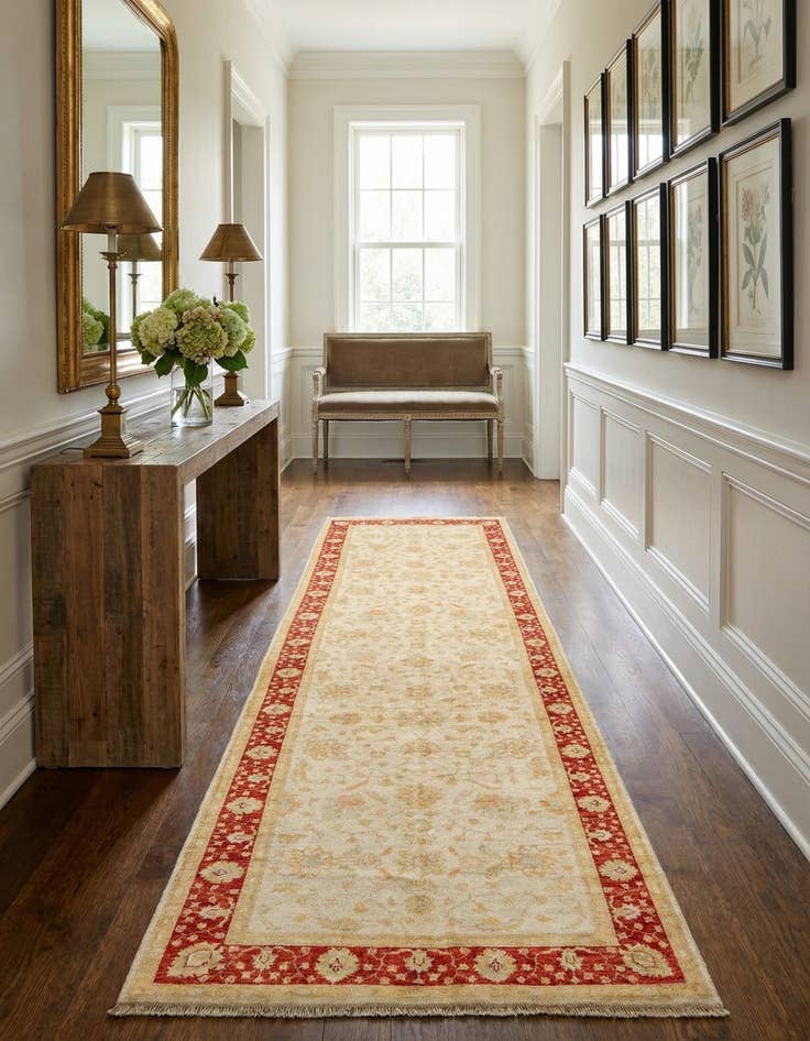 Detail image of 3' 11 x 13' 5 Kaizar Wool Runner Rug