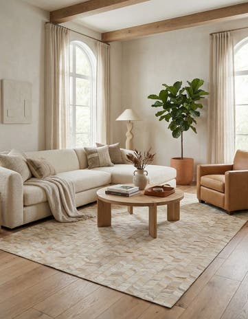 6' 8 x 9' 8 Cowhide Stocks Rug