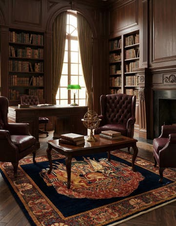 4' 6 x 4' 6 Luribaft Wool Square Rug