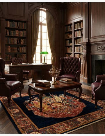 4' 6 x 4' 6 Luribaft Wool Square Rug