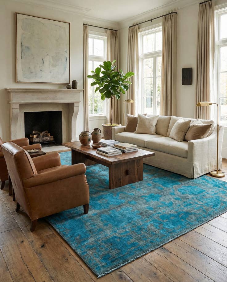 Detail image of 9' 2 x 12' Hand Knotted Oushak Wool Rug
