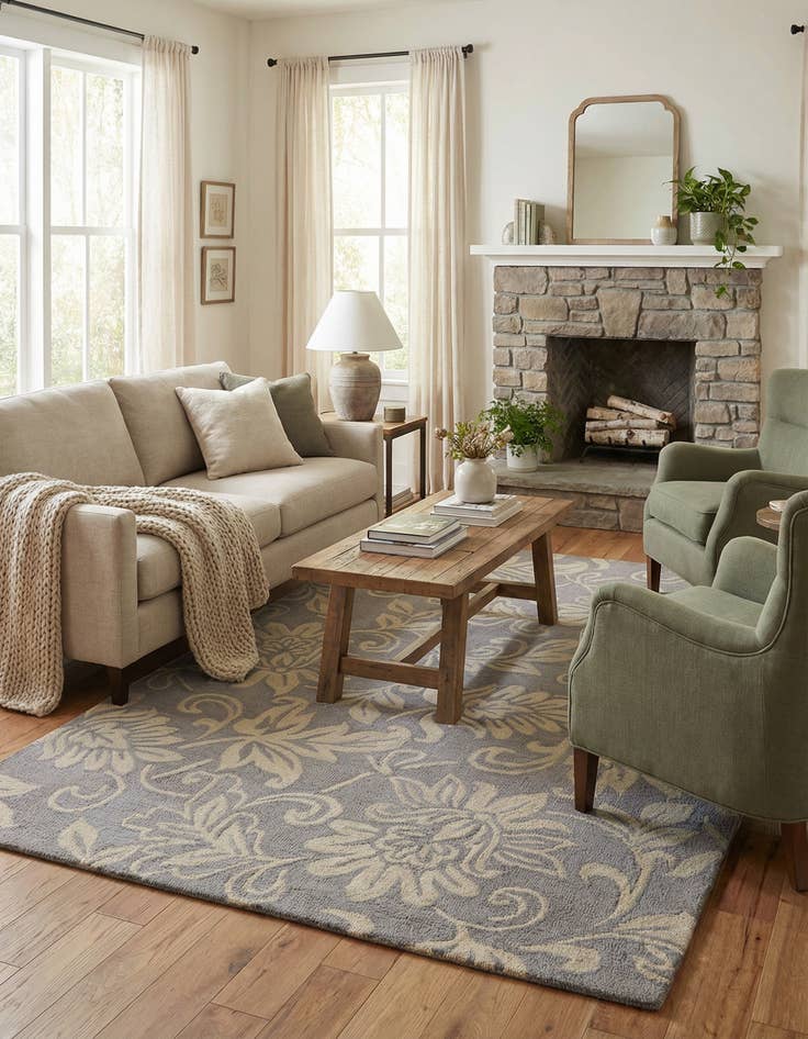 Detail image of 5' x 7' 11 Agra Rug