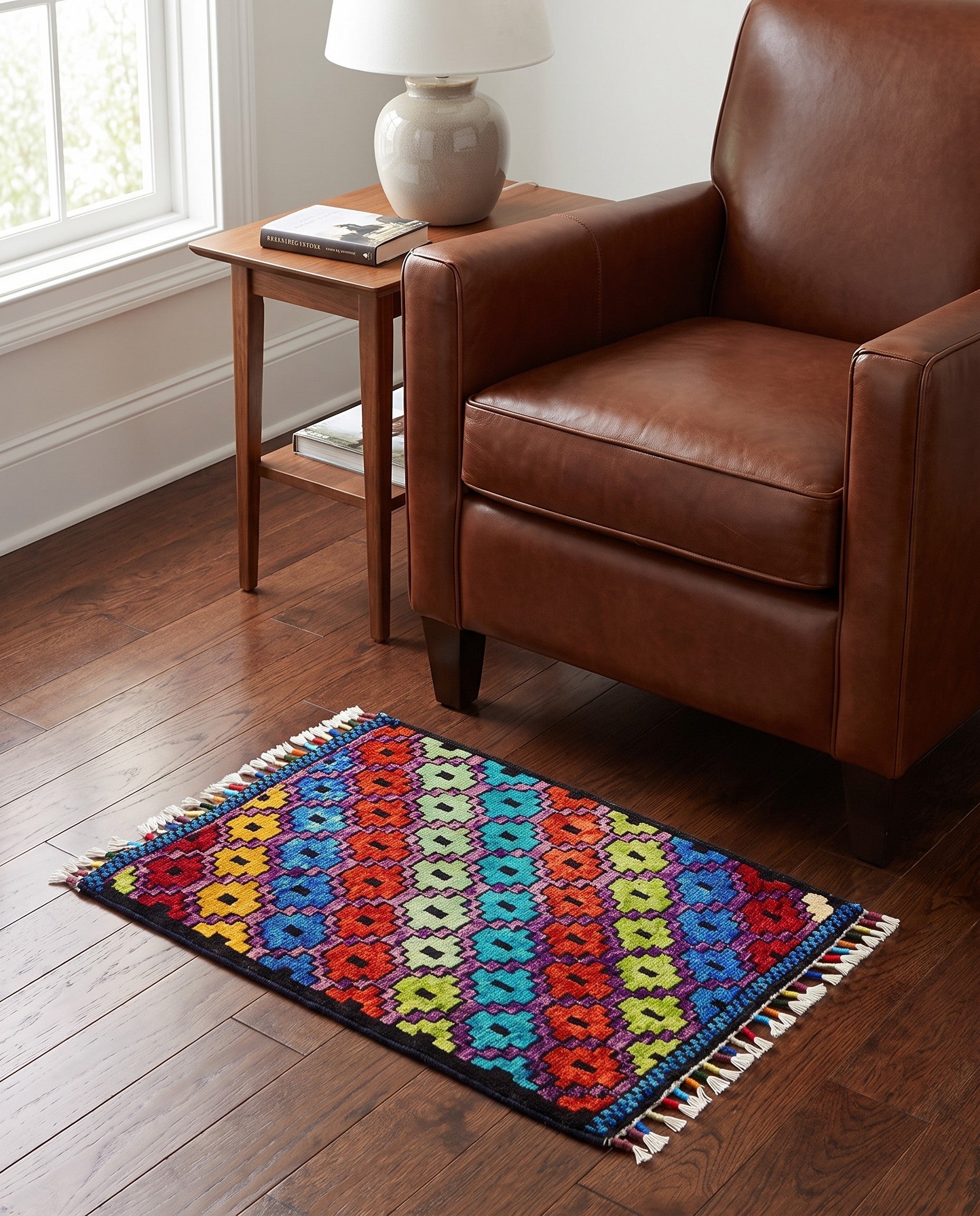 1' 6 x 2' 2 Hand Knotted Modern Ziegler Rug