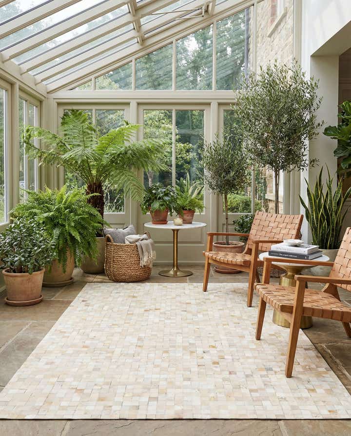 5' 3 x 7' 6 Cowhide Stocks Rug