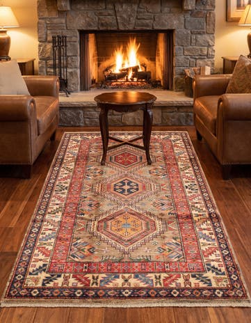 4' 1 x 6' Hand Knotted Kazak Rug