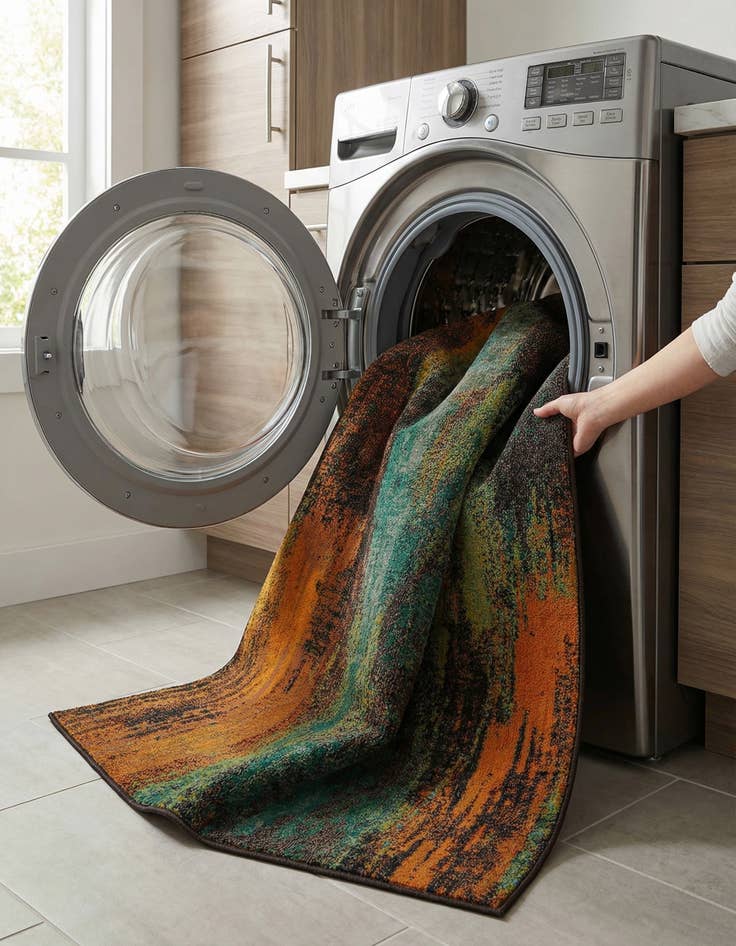 Detail image of 5' x 8'  Washable Barcelona Rug