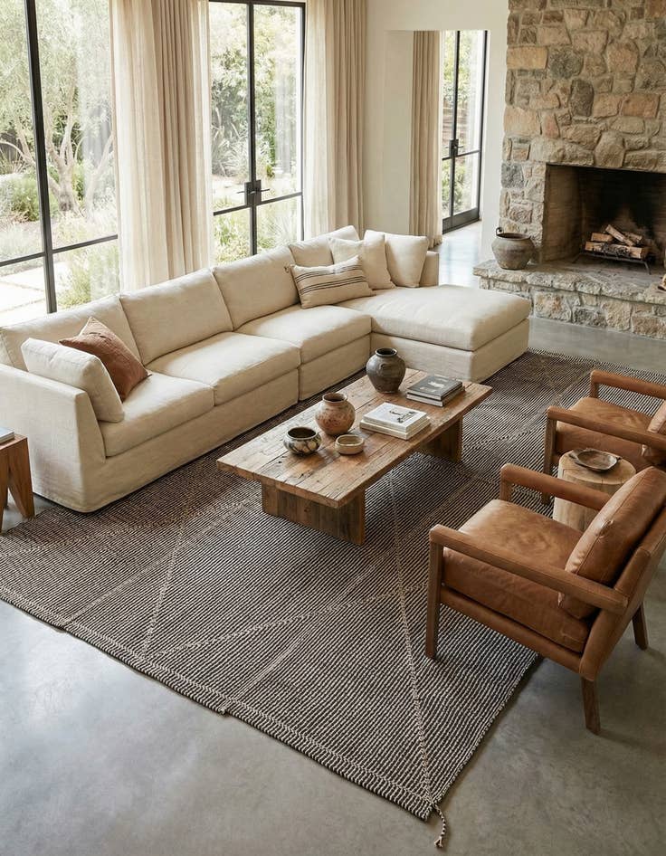 Detail image of 9' 6 x 14' 7  Hand Knotted Moroccan Wool Rug