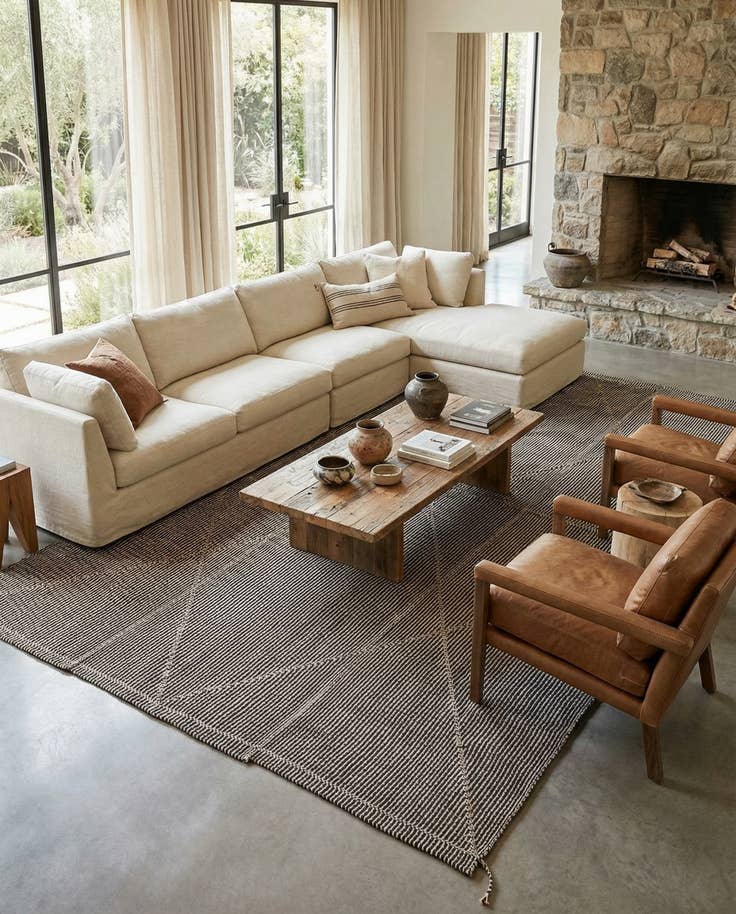 Detail image of 9' 6 x 14' 7 Hand Knotted Moroccan Wool Rug