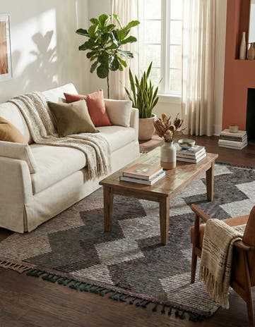 5' 5 x 8' Hand Knotted Moroccan Wool Rug