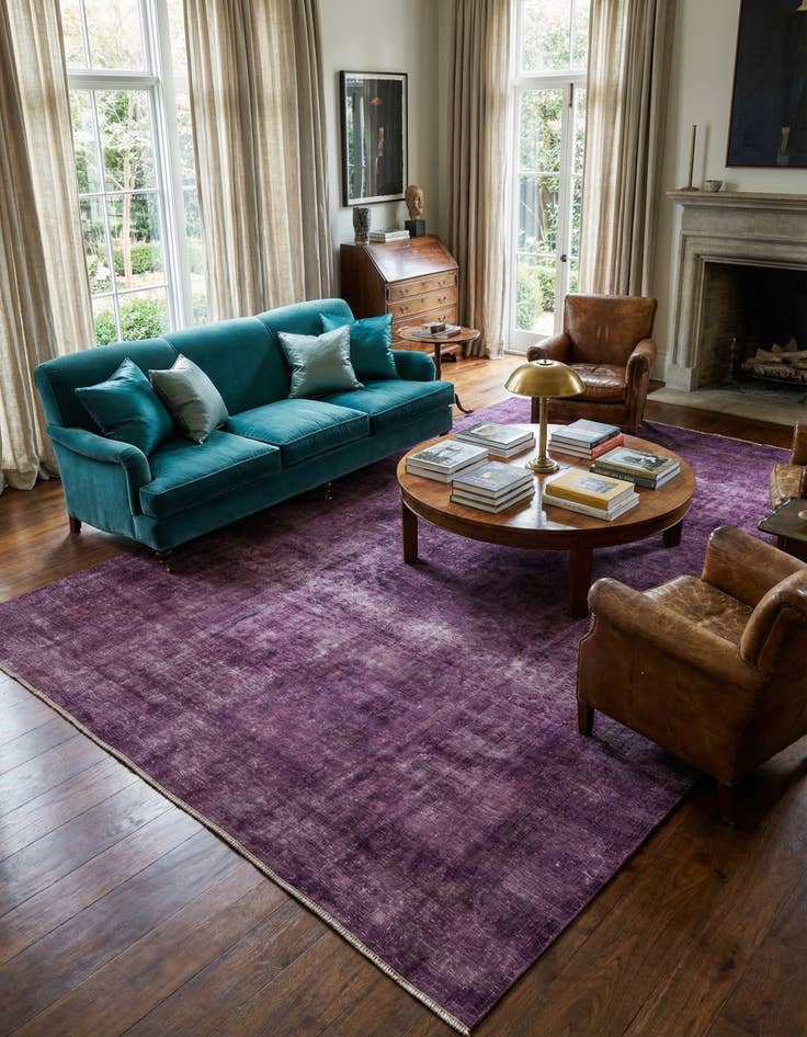 Detail image of 9' 1 x 11' 3  Hand Knotted Ultra Vintage Persian Wool Rug