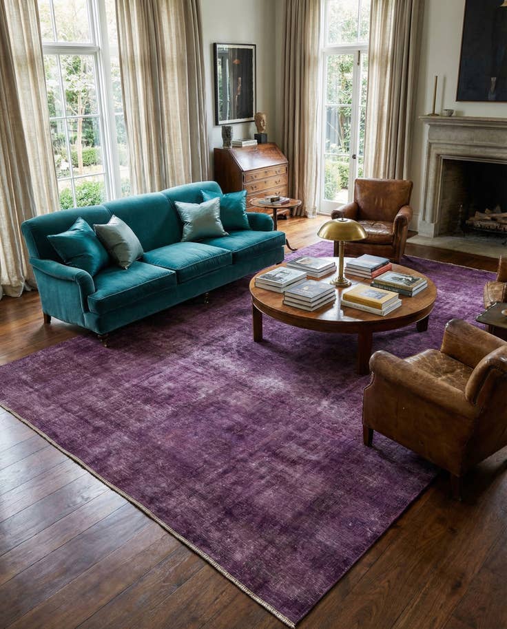 Detail image of 9' 1 x 11' 3 Hand Knotted Ultra Vintage Persian Wool Rug