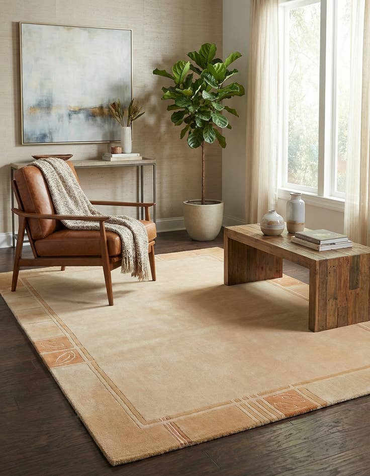 Detail image of 4' 8 x 6' 8  Hand Knotted Nepal Rug