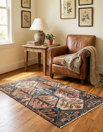 2' 6 x 4' 6 Hand Knotted Ultra Vintage Persian Wool Rug