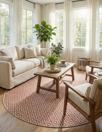 7' 10 x 10' Easy-Clean Jill Zarin Costa Rica Indoor / Outdoor Oval Rug