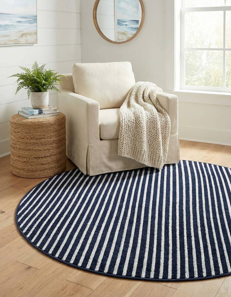 Detail image of  5' x 5'  Washable Sabrina Soto Indoor / Outdoor Round Rug