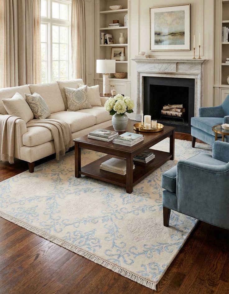 Detail image of 5' 6 x 7' 10  Hand Knotted Darya Wool Rug