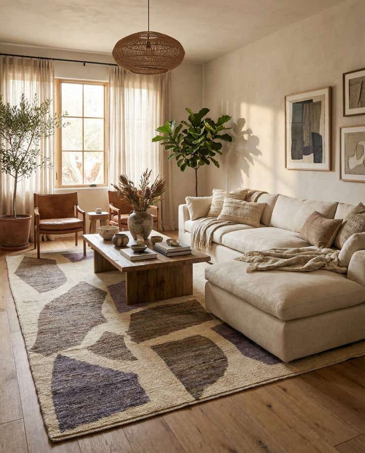 8' x 10' 2 Hand Knotted Moroccan Wool Rug