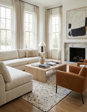 7' 10 x 10' Cowhide Leather Rug