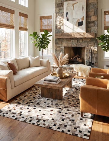 5' x 7' 11 Cowhide - Patchwork Rug