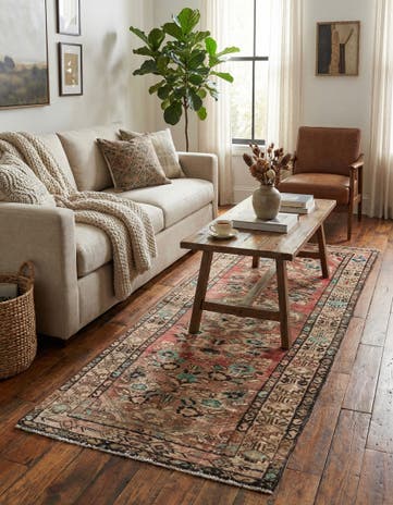 2' 9 x 7' 1 Hand Knotted Ultra Vintage Persian Wool Runner Rug