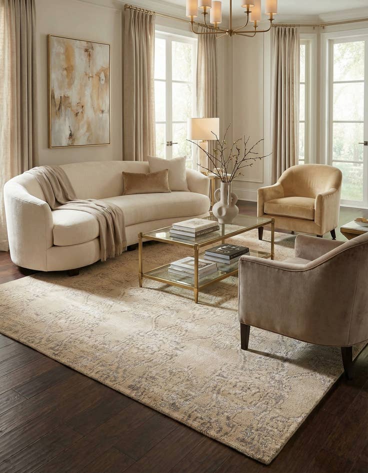 Detail image of 8' 3 x 9' 9  Hand Knotted Luna Rug