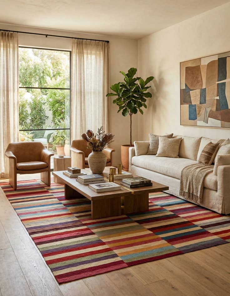 Detail image of 8' 2 x 11' 1  Hand Woven Kilim Modern Wool Rug