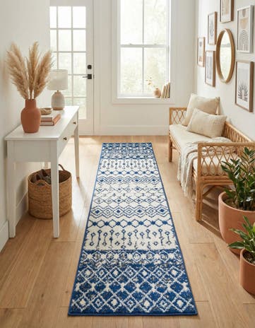 2' x 7' Moroccan Trellis Runner Rug