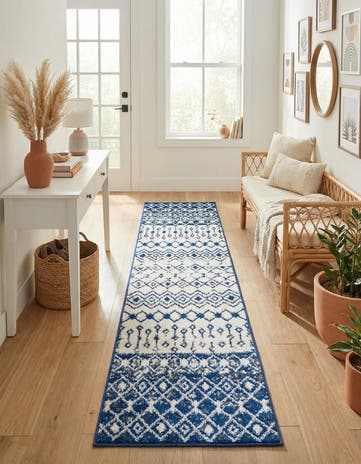 2' x 7' Moroccan Trellis Runner Rug