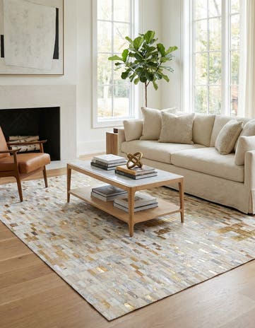 4' 10 x 8' 2 Cowhide Stocks Rug