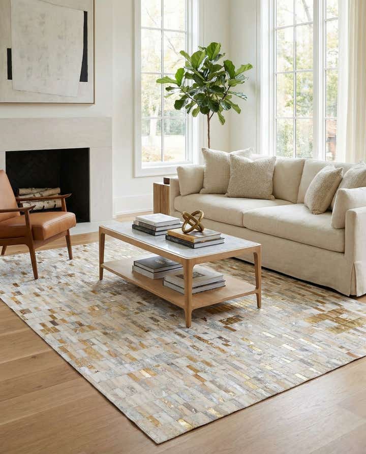 4' 10 x 8' 2 Cowhide Stocks Rug